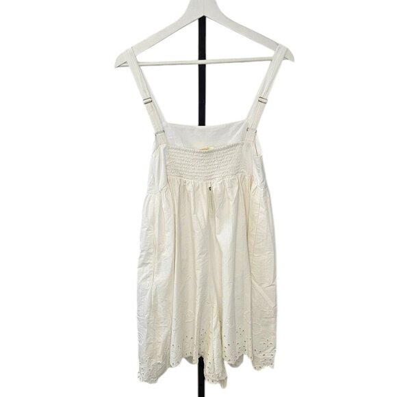 Anthropologie Maeve Sleeveless Eyelet Romper Size Small White Embroidered NWT - Picture 3 of 13
